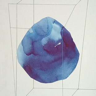 原画 油彩「朝空 20260714」絵画・サムホールサイズ （16×23㎝）アート