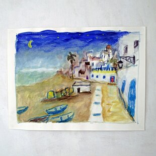 22×27㎝「優しい夕空2」F3・油彩・原画 | iichi 日々の暮らしを