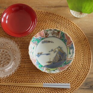 古伊万里 染錦 鳳凰桐葉文八寸皿 明治時代 | iichi 日々の暮らしを
