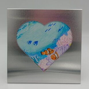 原画 油彩「朝の海 20266」絵画・サムホール（16×23㎝）アート