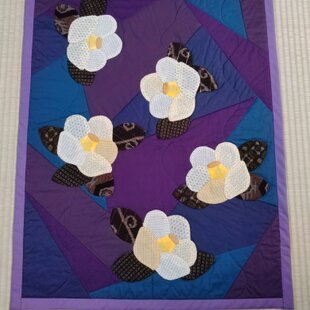 パッチワークキルト タペストリー 【チューリップ】花 壁掛け ステンド