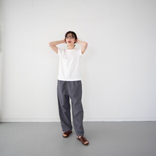 古布リメイク 藍染ワイドパンツ 藍染 刺し子 型染 時々堂オリジナル