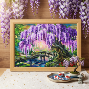 肉筆油絵◇『青のやまなみ』◇がんどうあつし真作直筆絵画F8号シルバー