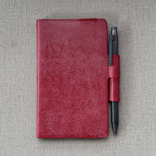 ほぼ日手帳対応 牛革文庫サイズ手帳カバー 刻印＆拭き染め | iichi