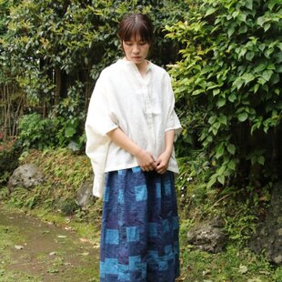 浴衣リメイクパッチワークスカート マキシ丈 秋草 | iichi 日々の