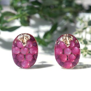 K18 ローズカット・ダイヤモンドピアス 〈ペアシェイプ・イエロー 