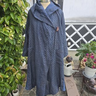 着物リメイク 手作り 泥大島 コート 裏地付き | iichi 日々の暮らしを