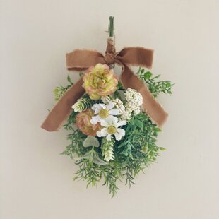 ☆シルバーデージーと千日紅のリース☆ ♯春のリース ♯春のギフト