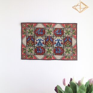 スウェーデンで見つけたツヴィスト刺繍のタペストリー No.6257 | iichi