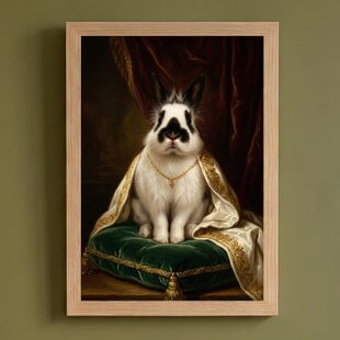 犬（ボストンテリア）の花に囲まれた油絵風アート A4額装インテリア