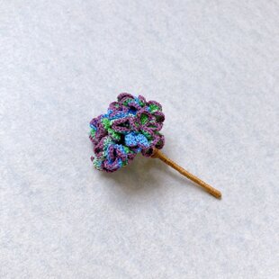 ビーズ刺繍ブローチ ヘアピン オーバル 天然石 レジン キャッツアイ