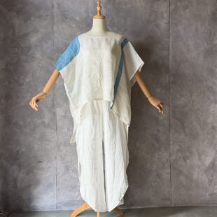 麻着物をリメイク ブラウス kato0022 / 古布 着物 着物リメイク kimono