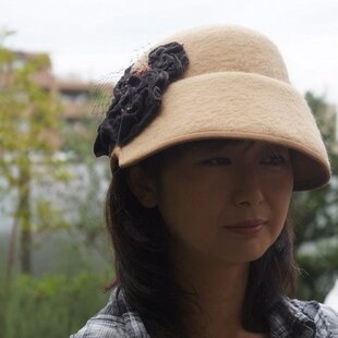 Anne アンヌ つば（短）女優帽(婦人) 57.5cm [UK-H008-NA