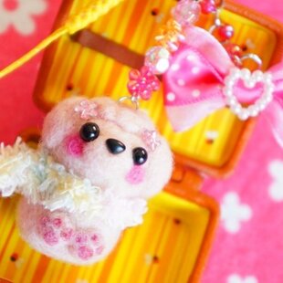 羊毛フェルト*～ ポメラニアン・オレンジ 犬～* | iichi 日々の暮らし