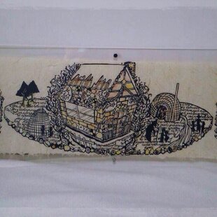額装済み切り絵作品・椿 | iichi 日々の暮らしを心地よくする