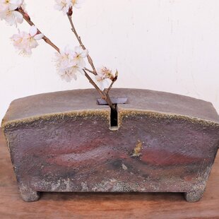 備前焼 花入れ(手ひねり) h3-101 | iichi 日々の暮らしを心地よくする