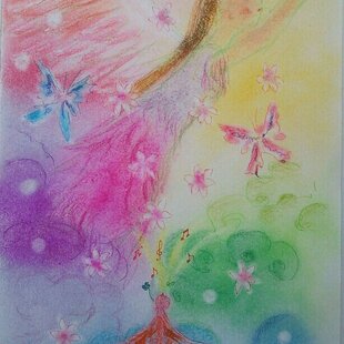 常念岳と《 安曇野 鏡面 水田 》 水彩画 風景画 原画 - メルカリ