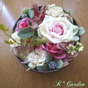 染め布花＊ナチュラルなひなぎくのリース | iichi 日々の暮らしを