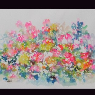 水彩・原画「花と天使」 | iichi 日々の暮らしを心地よくする