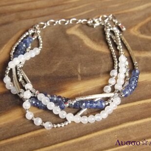 K14gf】Big Kyanite Bracelet／大粒スカイブルーカイヤナイト