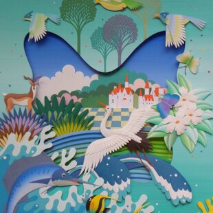 16×23㎝「優しい夕空」サムホール・油彩・原画 | iichi 日々の暮らしを