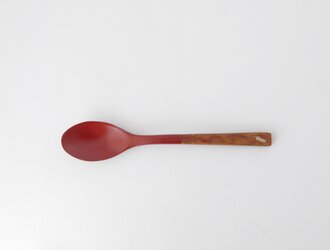 あしあとと羽根 漆塗りスプーン(小)の画像