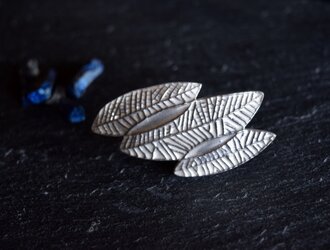 ブローチ(銀彩） 木の葉-14の画像