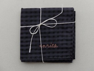 enrica handkerchief M / 綿シルク 小さめチェックの画像