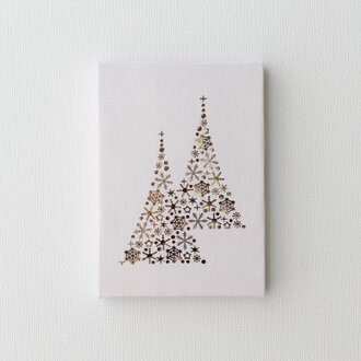 スノーツリーのファブリックパネル A5-510◆ホワイト/金