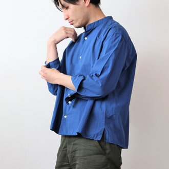 【 Men's 】ひなたシャツスタンド /染め BLUE