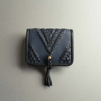 short wallet-orient (black×blue)