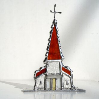 森の教会　雪　赤2601