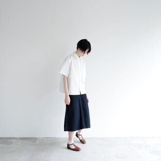 ギザコットンワイドスリーブシャツ/giza88cotton/off white