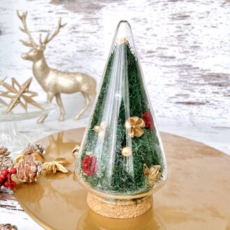 ガラスドームのクリスマスツリー（Mサイズ）　/プリザーブドフラワー/クリスマス/