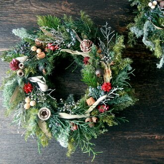 Christmas Wreath -natural red-