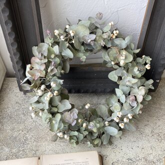 季節を問わず飾れるシンプルなユーカリリース25〜実もの合わせて〜