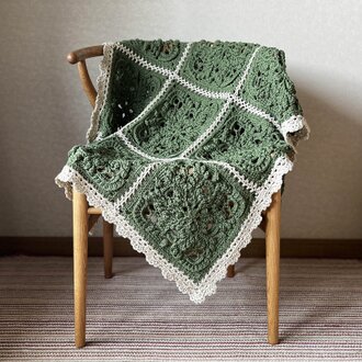 No. 13 ひざかけ「Book Sale Blanket」 designed by Julia Hart