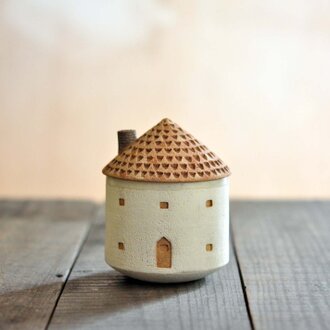 家のお湯のみ・小（レンガ）