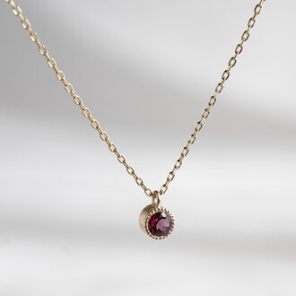 K10 Garnet birthstone necklace [P033K10RG]