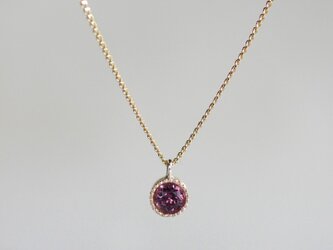 K18 Garnet birthstone necklace [P033K18RG]の画像