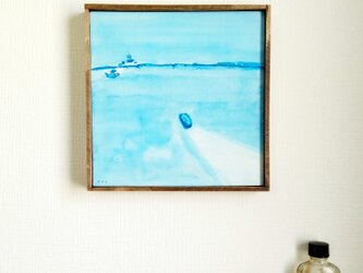 【一点物】「港町」水彩イラスト　原画　アートパネル　の画像