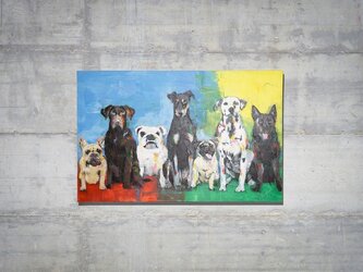 We love dogs / 犬のスプレーアート作品の画像
