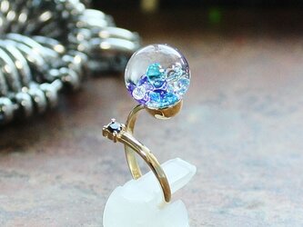 K18YG新作Bijou glass Ball Ringの画像