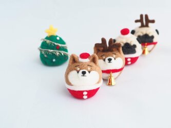 【受注製作】クリスマスシリーズ単品(ツリー、サンタ、トナカイ)　羊毛フェルトの画像