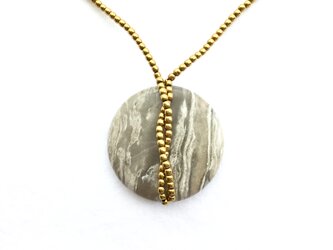 "medalion" (ゴールド) 〜 一点物！ 天然石ロングペンダントの画像