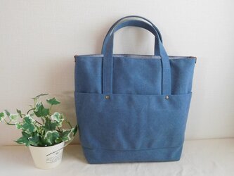 トラディショナル トートバッグ ヴィンテージ帆布 ブルーの画像