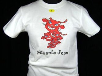 ★オリジナルデザイン★赤猫いっぱいのTシャツ・新品★の画像