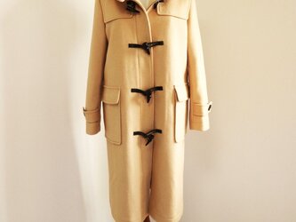 New【ライトベージュ】ウール素材ロングダッフルコート♥の画像