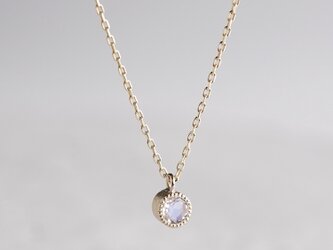 K18 Moonstone birthstone necklace [P033K18RM]