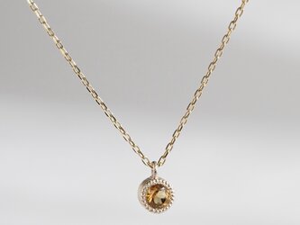 K18 Citrine birthstone necklace [P033K18CT]